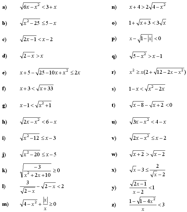 Iracionální rovnice a nerovnice - Příklad 3 - Zadání